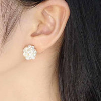 Natural Pearl Fireworks Ball Sterling Silver Stud Earrings