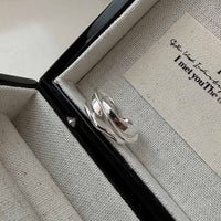 Irregular River Strips 925 Sterling Silver Adjustable Ring