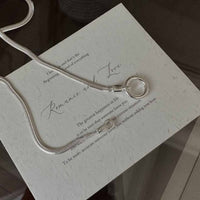 Simple Snake Chain Sterling Silver Necklace