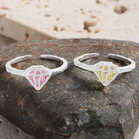 Irregular Trillion Crystal Sterling Silver Adjustable Ring