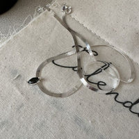Oval Cubic Zirconia 925 Sterling Silver Blade Chain Necklace