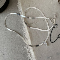 Oval Cubic Zirconia 925 Sterling Silver Blade Chain Necklace