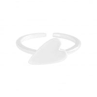 Honey Moon Irregular Big Heart 925 Sterling Silver Adjustable Ring