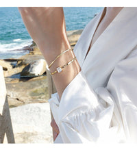 Personalized Double Layer Cubic Zirconia Bracelet