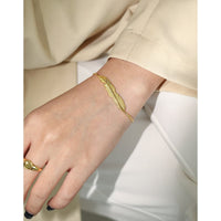 Sterling Silver Feather Charm Bracelet