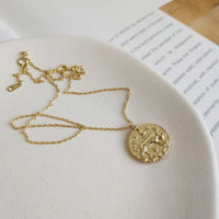 Taurus Constellation Round Tag Necklace