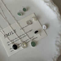 Oval Geometric Sterling Silver Stud Earrings