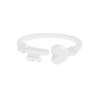 Honey Moon Heart Lock and Key Adjustable Ring