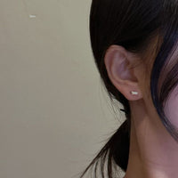 Mini Geometry Sterling Silver Stud Earrings