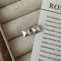 Mini Geometry Sterling Silver Stud Earrings