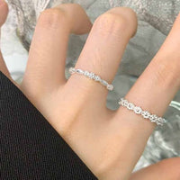 Beautiful Flowers 925 Sterling Silver Adjustable Ring