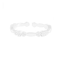 Sweet Flowers Oval Geometry Adjustable Stacker Ring