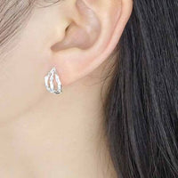 Irregular Hollow Claw 925 Sterling Silver Stud Earrings