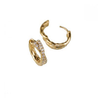 Double Circles Cross 925 Sterling Silver Hoop Earrings