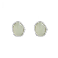 Green Crystal Grape Stud Earrings, 925 Sterling Silver