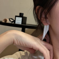 Irregular Tassel 925 Sterling Silver Drop Earrings