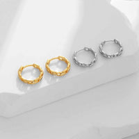 Hollow Crystal Chain Hoop Earrings, 925 Sterling Silver
