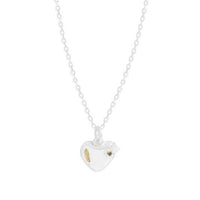 Irregular Heart and Star Crystal Necklace, 925 Sterling Silver
