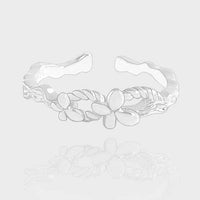 Irregular Double Butterfly Sterling Silver Adjustable Ring