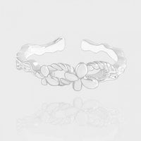 Irregular Double Butterfly Sterling Silver Adjustable Ring