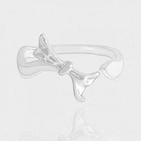 Masculine Irregular Bow-knot Sterling Silver Adjustable Ring