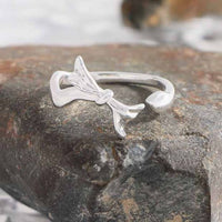 Masculine Irregular Bow-knot Sterling Silver Adjustable Ring