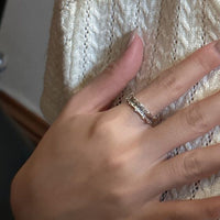 Chanceux Letters Sterling Silver Adjustable Ring