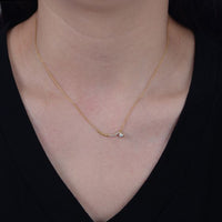 Natural Pearl Crystal Smile Necklace in 925 Sterling Silver