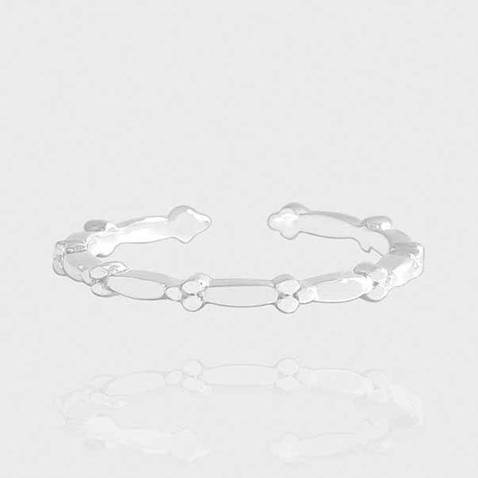 Flower Tree Branch 925 Sterling Adjustable Stacker Ring