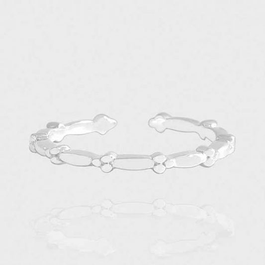 Flower Tree Branch 925 Sterling Adjustable Stacker Ring