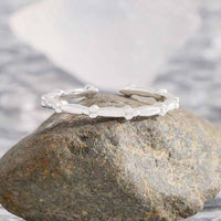 Flower Tree Branch 925 Sterling Adjustable Stacker Ring