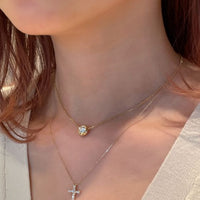 Mini Round Crystal Bubble Stacker Necklace