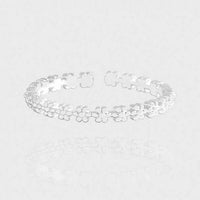 Holiday Flowers Garland 925 Sterling Silver Adjustable Ring