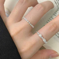 Holiday Flowers Garland 925 Sterling Silver Adjustable Ring