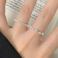 Holiday Flowers Garland 925 Sterling Silver Adjustable Ring