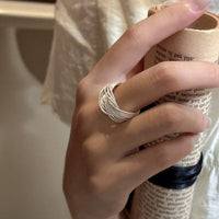 Modern Multi-Layer Cross Adjustable Ring