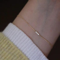 Minimalism Mini Three Crystal 925 Sterling Silver Bracelet