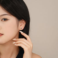 Mini Oval Crystal Stud Earrings
