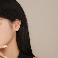 Mini Oval Crystal Stud Earrings