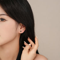 Colorful Crystal Flower Stud Earrings in 925 Sterling Silver