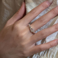 U-Shape Knot Chain Adjustable 925 Sterling Silver Ring