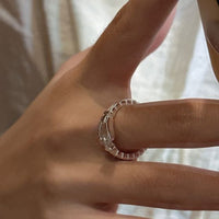 U-Shape Knot Chain Adjustable 925 Sterling Silver Ring