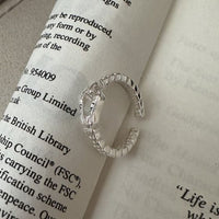 U-Shape Knot Chain Adjustable 925 Sterling Silver Ring