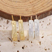 Shining Star 925 Sterling Silver Hoop Earrings