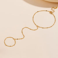 Honey Moon Glitter Chain 925 Sterling Silver Bracelet and Ring Set