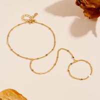 Honey Moon Glitter Chain 925 Sterling Silver Bracelet and Ring Set
