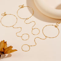 Honey Moon Glitter Chain 925 Sterling Silver Bracelet and Ring Set