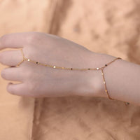Honey Moon Glitter Chain 925 Sterling Silver Bracelet and Ring Set