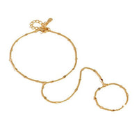 Honey Moon Glitter Chain 925 Sterling Silver Bracelet and Ring Set