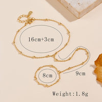 Shining Bead Chain Bracelet and Ring Set, 925 Sterling Silver